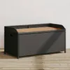 vidaXL Banc avec espace de rangement noir 100x50x52 cm Poly Voir les images du produit 9
