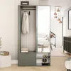 Armoire Milo avec miroir, étagères et tringle à vêtements, Voir les images du produit 5