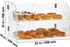 A two-tiered acrylic display case filled with baked goods like donuts, croissants, and cupcakes. Anteprima dell’immagine prodotto