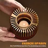Stövchen, Teewärmer, Kaffeewärmer, aus Aluminium und Holz, Produktbild-Vorschau 5