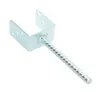 A single metal U-shaped post bracket with a rebar-like stake attached, isolated on a white background. Anteprima dell’immagine prodotto