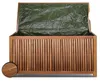 CASARIA® Baule da Giardino 120cm Legno di Acacia 2 Ruote Anteprima dell’immagine prodotto 9