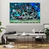 Bilder auf glas - Fahrräder Graffiti Straße Wand - 120x80cm Produktbild-Vorschau 6