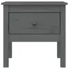 vidaXL Bočný stolík Grey 50x50x49 cm Borovicový masív Náhľad obrázku produktu 5