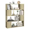 A four-shelf bookcase filled with books and decorative items. Voir les images du produit