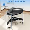COSTWAY Eckschreibtisch mit Ladestation, dreieckiger Produktbild-Vorschau 3