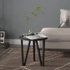 vidaXL Stolik boczny czarny Ø35 cm MDF Podgląd zdjęcia produktu 6