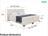 MEBLINI Boxspringbett mit Bettkasten - Gepolstert Produktbild-Vorschau 7