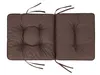 A brown tufted cushion for a bench or swing, shown from a top-down perspective against a white background. Náhled obrázku produktu