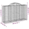 Gabionen mit Hochbogen 9 Stk. 200x50x120/140cm Verzinktes Produktbild-Vorschau 6