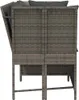 vidaXL Gartensofa mit Kissen Grau Poly Rattan Produktbild-Vorschau 5
