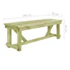 vidaXL Panchina da giardino 140 cm Legno di pino impregnato Anteprima dell’immagine prodotto 10