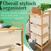 HEIMWERT Naturweiß  Wäschekorb Regal 3 Fächer - Stabiler Produktbild-Vorschau 5