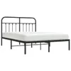 vidaXL Bettgestell mit Kopfteil Metall Schwarz 140x200 cm - Produktbild-Vorschau 4