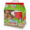 A bag of cat litter with a cat and a person on the front. Produktbild-Vorschau