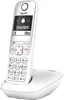 A white Gigaset cordless phone is shown on its charging base against a white background. Produktbild-Vorschau