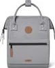 A gray CABAIA backpack with a brown logo and zipper pull. Produktbild-Vorschau