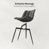 An image showing the components of a chair being assembled, with text indicating easy assembly. Produktbild-Vorschau