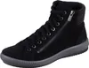 A single black high-top sneaker with a gray sole and a zipper on the side, shown against a white background. Anteprima dell’immagine prodotto