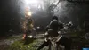 A character in a video game is shown in a forest setting, engaged in combat. Produktbild-Vorschau