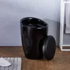Sitzhocker DANIEL mit Stauraum, Schwarz - Stauraumhocker Produktbild-Vorschau 4