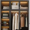 Kleiderschrank mit Glastüren und Beleuchtung, Produktbild-Vorschau 2
