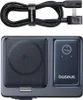 A black and gray multi-port charger with a wireless charging pad and a digital display. Anteprima dell’immagine prodotto