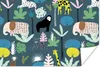 MuchoWow® Poster Tiere - Pflanzen - Dschungel - Blau 90x60 Produktbild-Vorschau 1