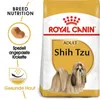A bag of Royal Canin Shih Tzu Adult dog food with descriptive icons. Anteprima dell’immagine prodotto