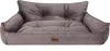 A brown pet bed with a tufted cushion and raised sides, presented against a white background. Náhľad obrázku produktu