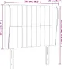 vidaXL Kopfteil mit Ohren Dunkelgrau 103x23x118/128 cm Samt Produktbild-Vorschau 8
