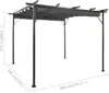 vidaXL Pergola avec toit extensible Anthracite 3x3 m Acier Voir les images du produit 9