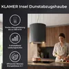 KLAMER Inselabzugshaube Schwarz, 536 m³/h, Dunstabzugshaube Produktbild-Vorschau 2