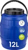 A blue plastic barrel container with a black lid and handle, shown against a white background. Produktbild-Vorschau