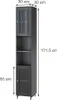 Badschrank Vicco Malte Grau 30 x 171.5 cm, Model 54264 Produktbild-Vorschau 1