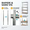 IvoQ Étagère de rangement – 180 x 90 x 40 cm – 5 étagères Voir les images du produit 5