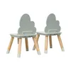 Two children's chairs with cloud-shaped backs, shown from the back. Náhľad obrázku produktu
