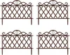 Four identical brown garden fences arranged in a 2x2 grid against a white background. Produktbild-Vorschau