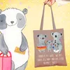 Mr. & Mrs. Panda Tote Bag Koala Familie - Braun Pastell - Produktbild-Vorschau 2