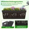COSTWAY 6 květinových truhlíků 49 cm dlouhých, truhlíky s Náhled obrázku produktu 6