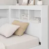 vidaXL Aufbewahrungskopfteil mit Regal Weiß 100 cm Produktbild-Vorschau 4