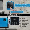 A close-up of a blue dehumidifier control panel and a separate wired control panel mounted on a wall. Voir les images du produit