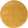 A round, yellow rug is shown from a top-down perspective on a white background. Anteprima dell’immagine prodotto