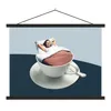 MuchoWow® Textilposter Frau - Kaffee - Jahrgang 40x30 cm Produktbild-Vorschau 1