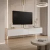 A modern living room with a wall-mounted TV cabinet. Produktbild-Vorschau
