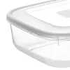 A close-up view of the lid and rim of a clear plastic food storage container. Anteprima dell’immagine prodotto