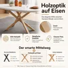 Flieks Ausziehbarer Esstisch 100-140cm, Runder Tisch für Produktbild-Vorschau 6