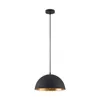 Lindby Hängeleuchte Leya, schwarz/gold, Metall, Ø 30 cm, Produktbild-Vorschau 1