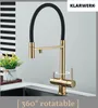 Lana | Rubinetto estensibile a 3 vie oro nero | Rubinetto Anteprima dell’immagine prodotto 3
