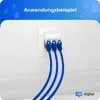 hb-digital Netzwerk Dose mit 3 x Keystone Modul CAT 7 Lan Produktbild-Vorschau 10